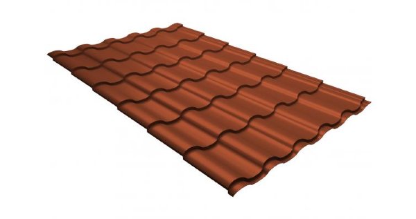 Металлочерепица кредо GL 0,5 GreenСoat Pural RR 750 кирпично-красный (RAL 8004 терракота) купить в Минеральных Водах