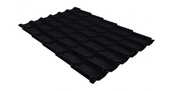 Металлочерепица классик GL 0,5 Velur20 RAL 9005 черный купить в Минеральных Водах