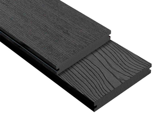 Террасная доска ДПК Outdoor 3D полнотелая STORM/OCEAN BLACK черная купить в Минеральных Водах