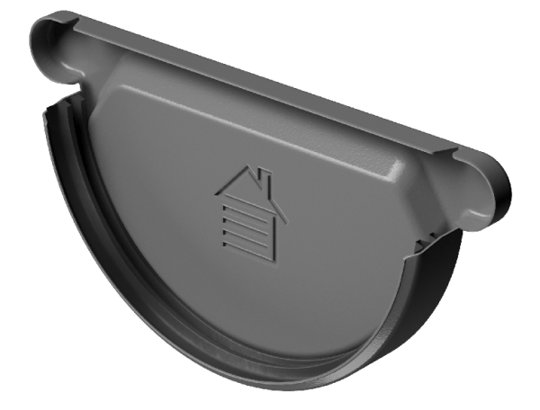 Заглушка желоба D125 Döcke STAL PREMIUM Графит, (RAL 7024) купить в Минеральных Водах
