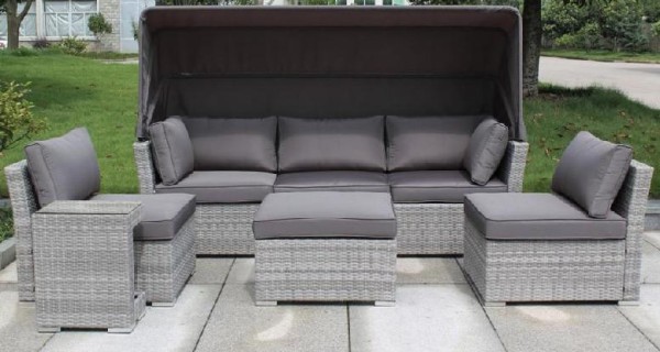 Диван-Трансформер AFINA плетеный из иск. ротанга AFM-320G Grey купить в Минеральных Водах