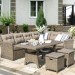 Комплект мебели AFINA плетеной из иск. ротанга AFM-307B Beige купить в Минеральных Водах
