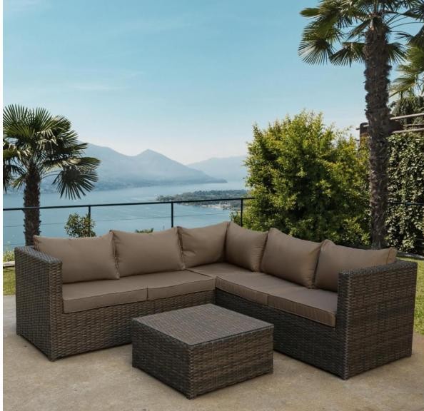 Комплект мебели AFINA плетеной из иск. ротанга YR825A Brown/Beige купить в Минеральных Водах