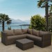 Комплект мебели AFINA плетеной из иск. ротанга YR825A Brown/Beige купить в Минеральных Водах