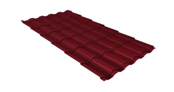 Металлочерепица кредо 0,5 Satin RAL 3005 красное вино купить в Минеральных Водах