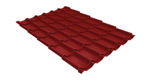 Металлочерепица классик 0,5 Satin RAL 3011 коричнево-красный купить в Минеральных Водах