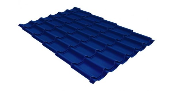 Металлочерепица классик 0,5 Satin RAL 5005 сигнальный синий купить в Минеральных Водах