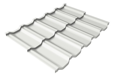 Металлочерепица модульная Квинта Uno Grand Line c 3D резом 0,5 Satin RAL 9003 сигнальный белый купить в Минеральных Водах