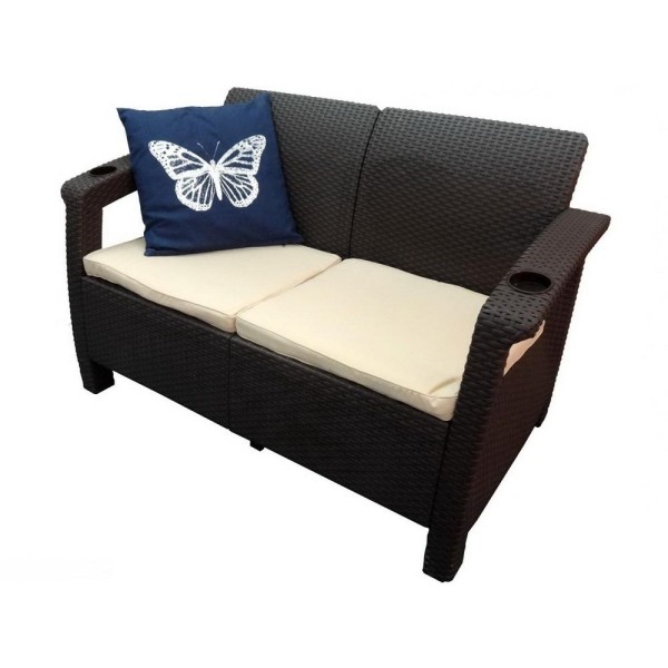Двухместный диван Yalta Sofa Seаt венге купить в Минеральных Водах