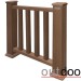 Ограждение из ДПК Outdoor Классик 3D STORM коричневый микс купить в Минеральных Водах