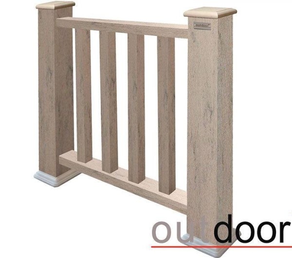 Ограждение из ДПК Outdoor Классик 3D STORM серый микс купить в Минеральных Водах