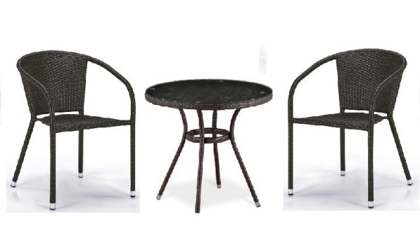 Комплект плетеной мебели AFINA из иск. ротанга Асоль-7 T282ANT/Y137C-W53 Brown 2Pcs купить в Минеральных Водах