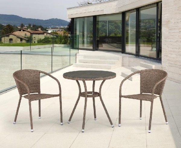 Комплект плетеной мебели AFINA из иск. ротанга T282ANT/Y137C-W56 Light Brown 2Pcs купить в Минеральных Водах