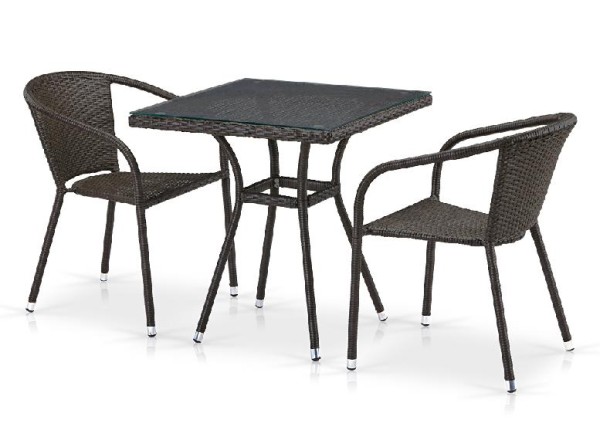 Комплект плетеной мебели AFINA из иск. ротанга T282BNT/Y137C-W53 Brown 2Pcs купить в Минеральных Водах