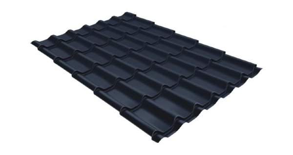 Металлочерепица классик 0,5 Satin RAL 7024 мокрый асфальт купить в Минеральных Водах