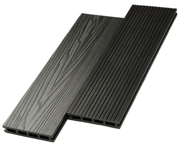 Террасная доска ДПК NanoWood двусторонняя New 3D тиснение + вельвет Графит купить в Минеральных Водах