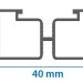 Лага алюминиевая KRONEX 40x15x3000 мм опорная Slim купить в Минеральных Водах