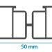Лага алюминиевая KRONEX 50x25x3000 мм несущая купить в Минеральных Водах