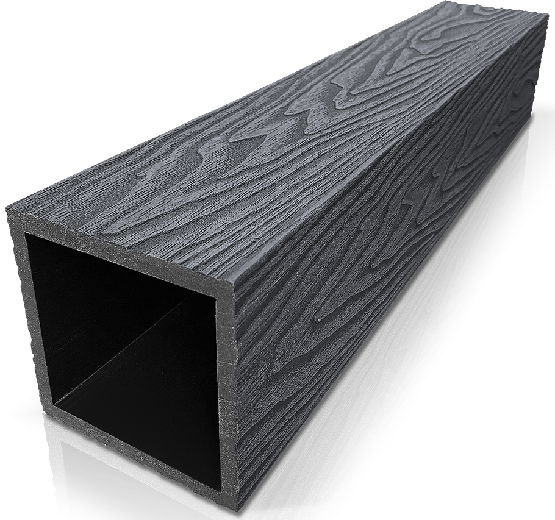 Столб ДПК 3D GardenParkett фактура дерева Графит купить в Минеральных Водах