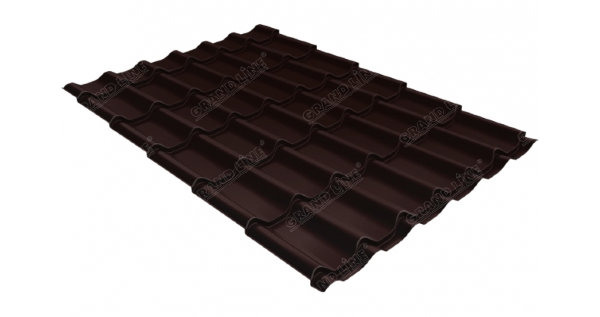 Металлочерепица классик GL 0,5 Quarzit RAL 8017 шоколад Metallic купить в Минеральных Водах