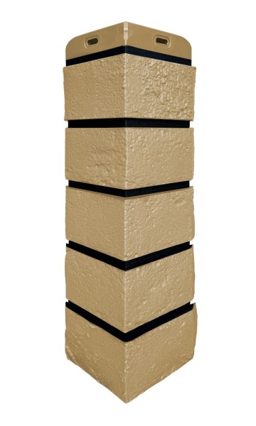 Угол Grand Line состаренный кирпич премиум Песочный (шов RAL 9005) купить в Минеральных Водах