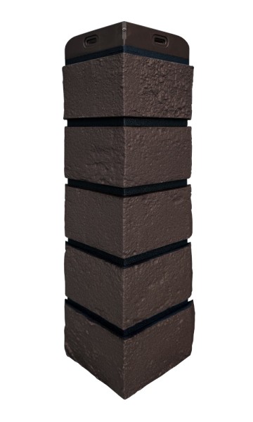 Угол Grand Line состаренный кирпич премиум Шоколадный (шов RAL 9005) купить в Минеральных Водах